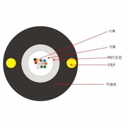 24C束管型充膠光纜(非金屬)